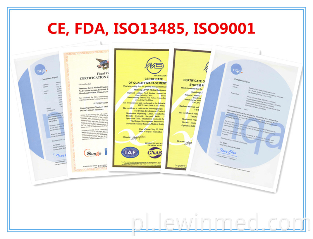 CE, FDA, ISO